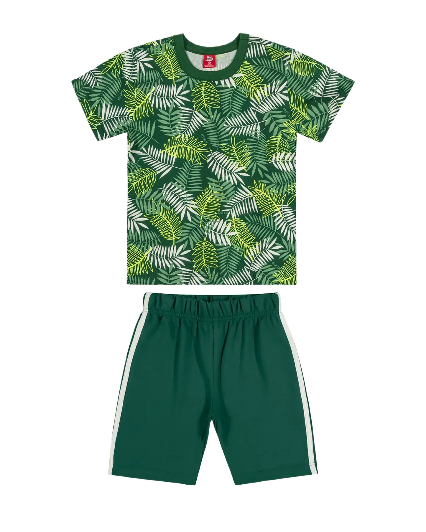 Ensemble 2 pièces imprimé de feuilles - Bee Loop