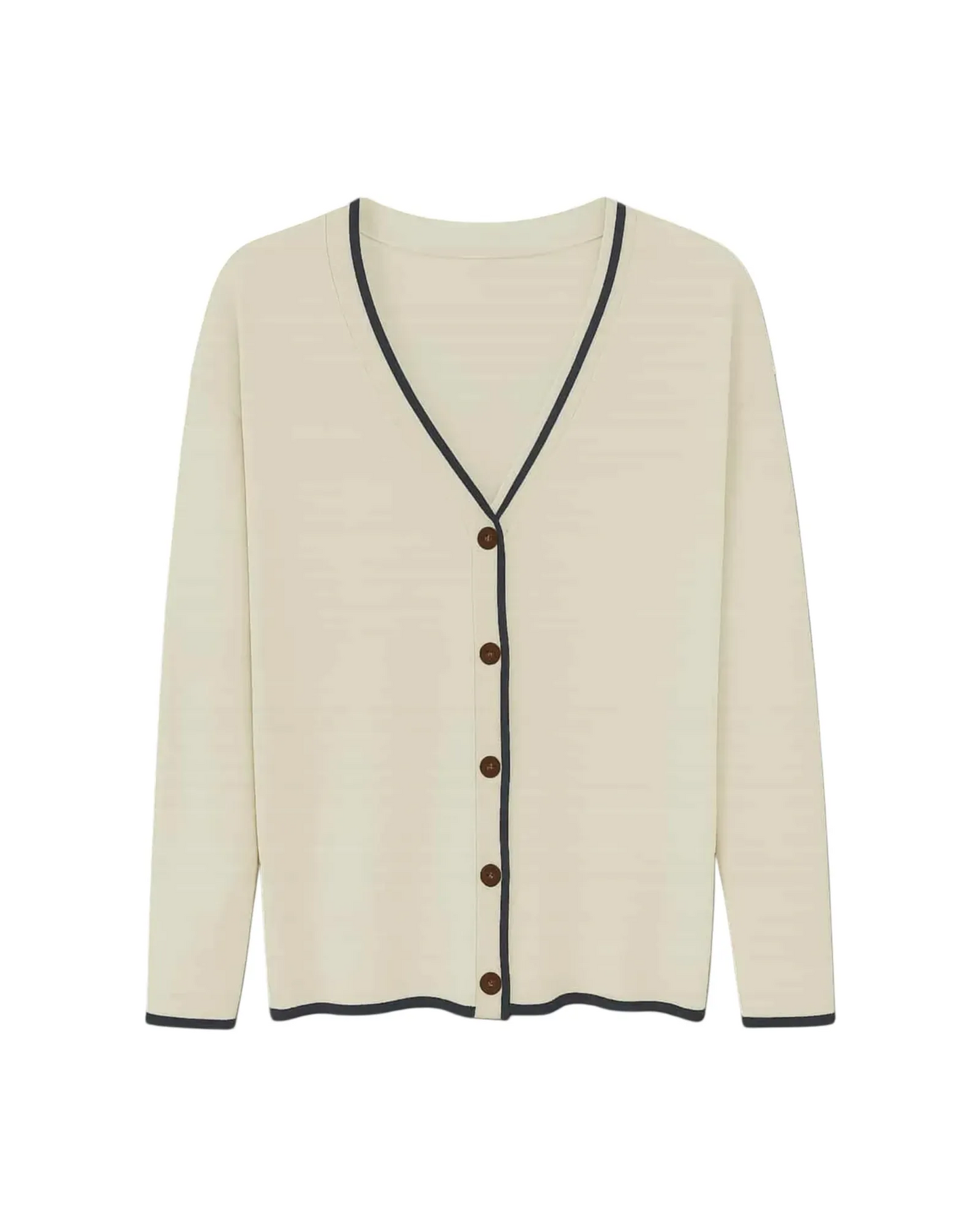 Chandail boutonné blanc cassé - MOSAIIC