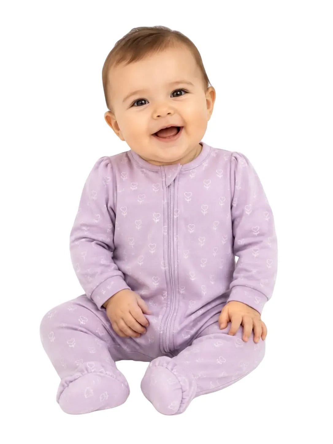 Pyjama une pièce imprimé coeurs - Deux par Deux