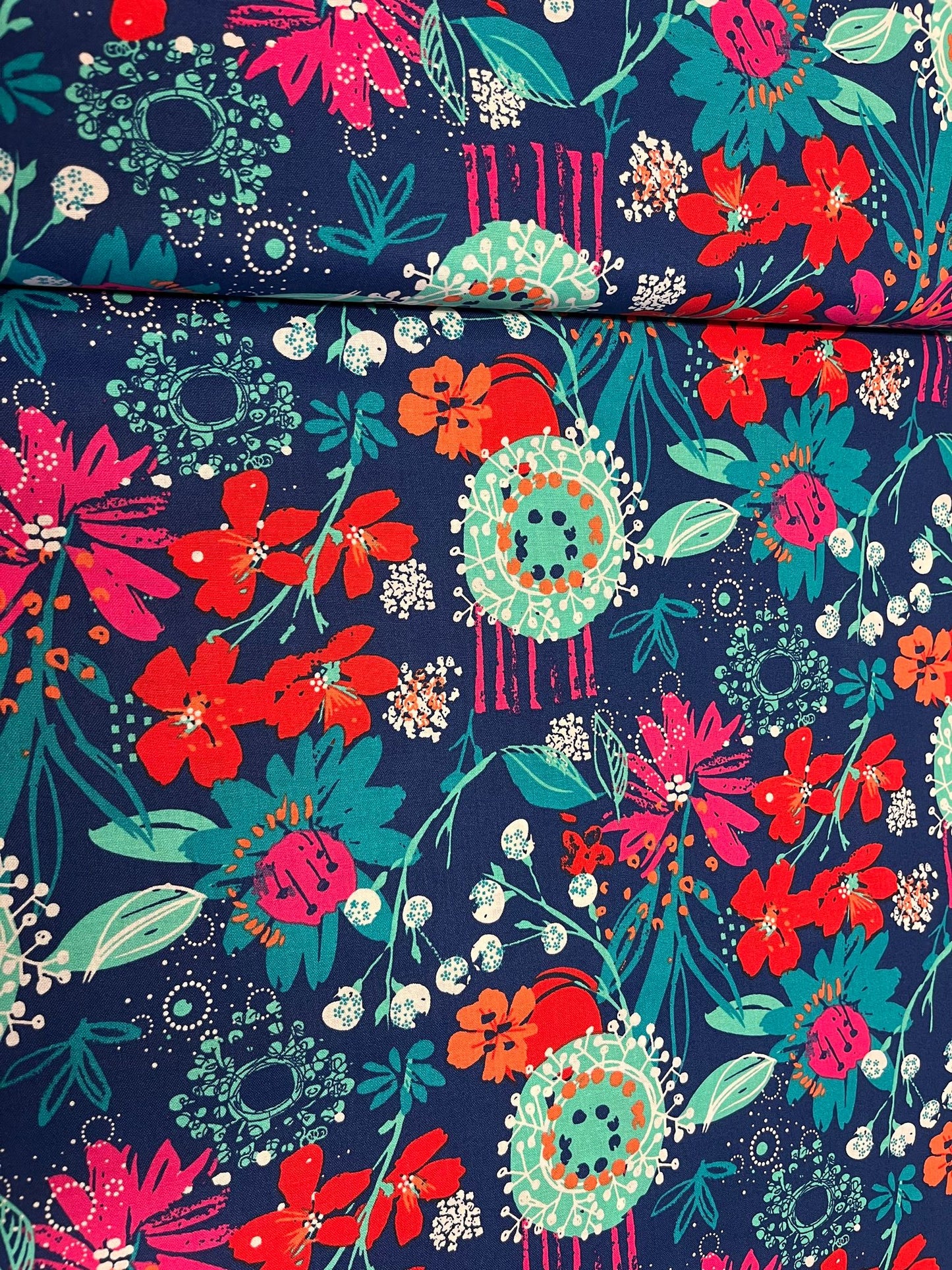 Tissu coton imprimé fleurs