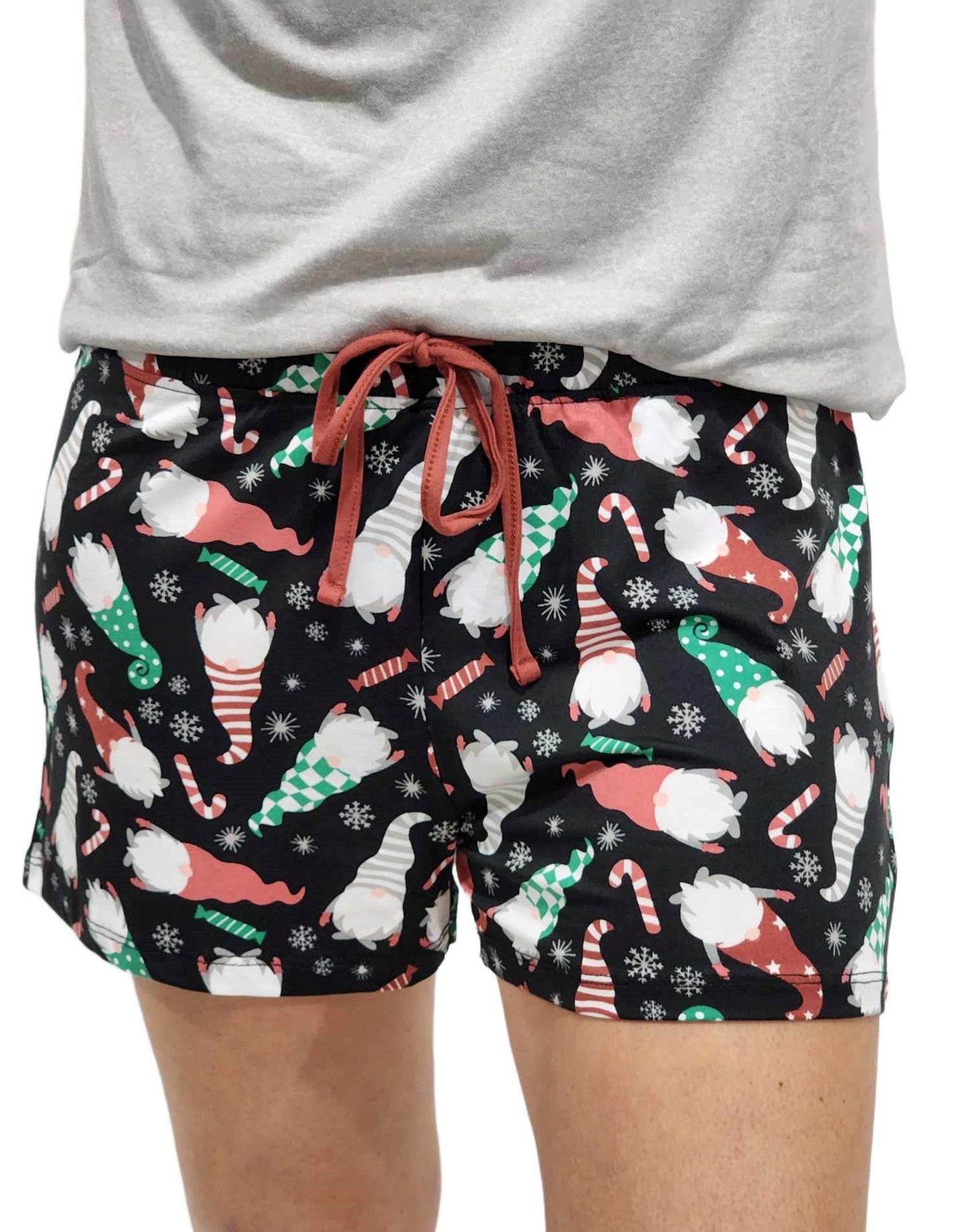 Short de pyjama noir avec imprimé - Mandarine & Co.