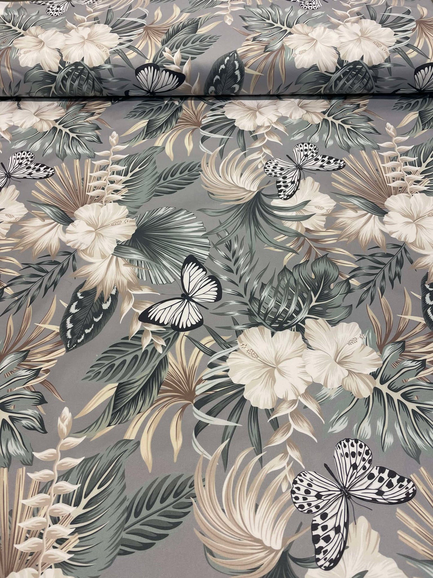 Tissu microfibre imprimé papillons