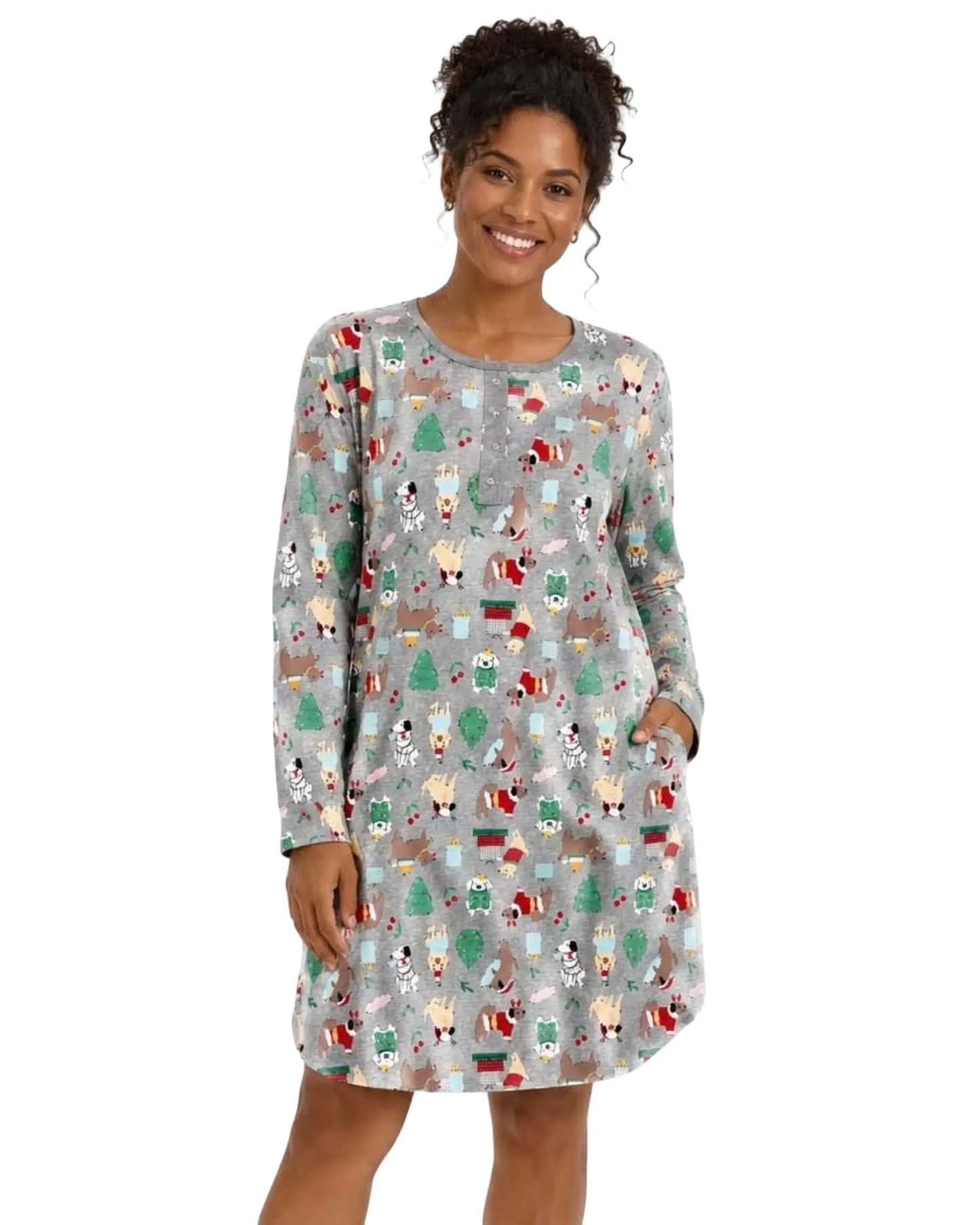 Robe de nuit imprimé - Mandarine & Co.