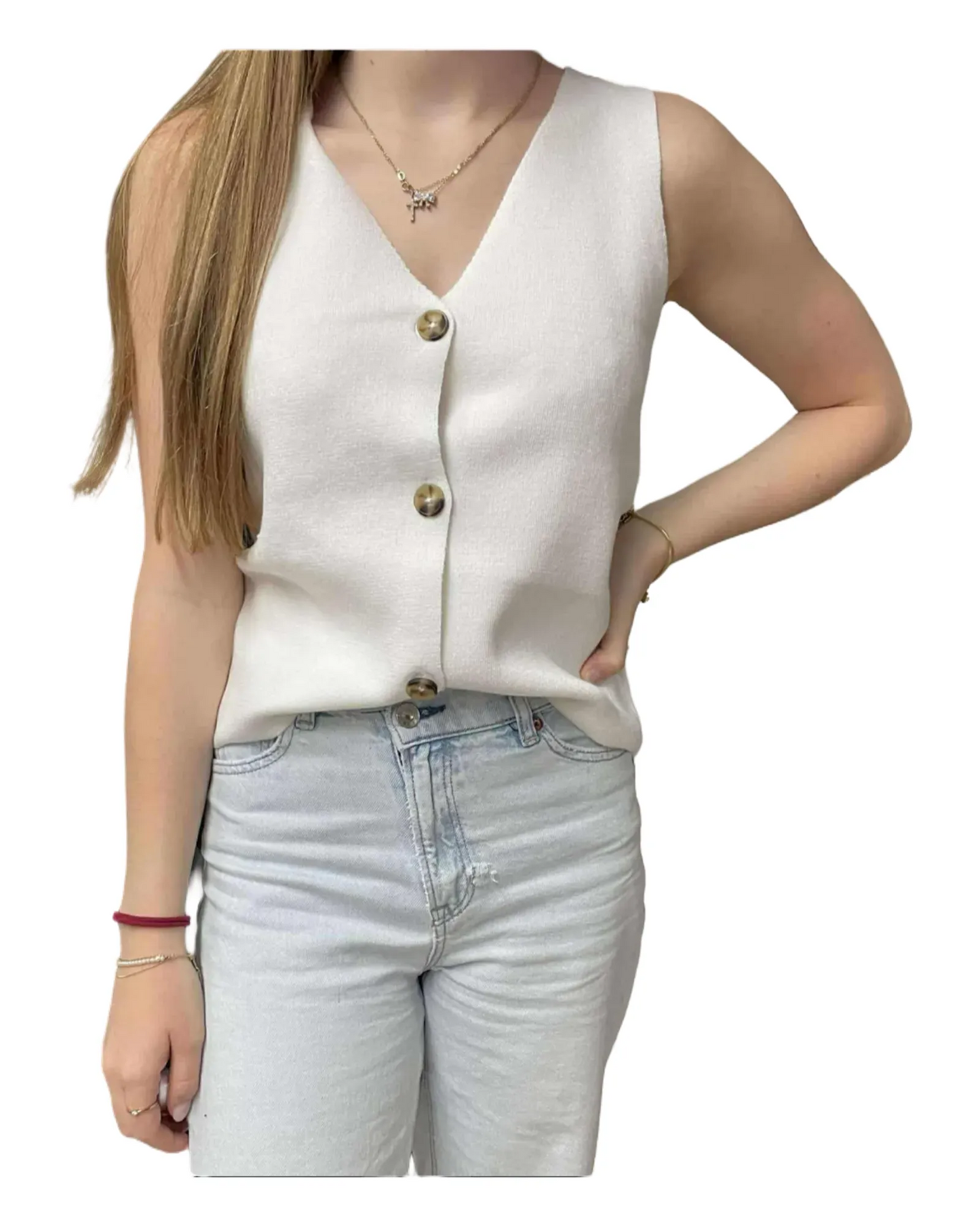 Chandail en tricot sans manches - MOSAIIC