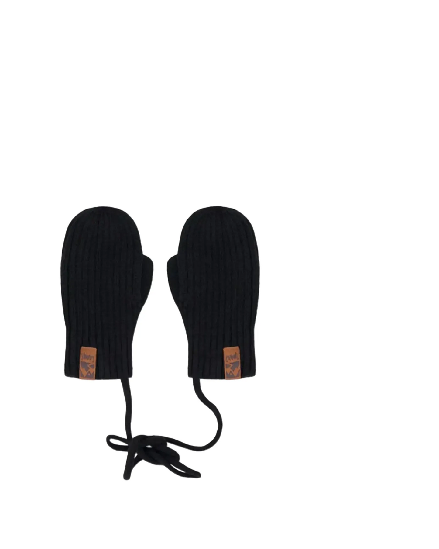 Mitaines en tricot noir - Deux par Deux