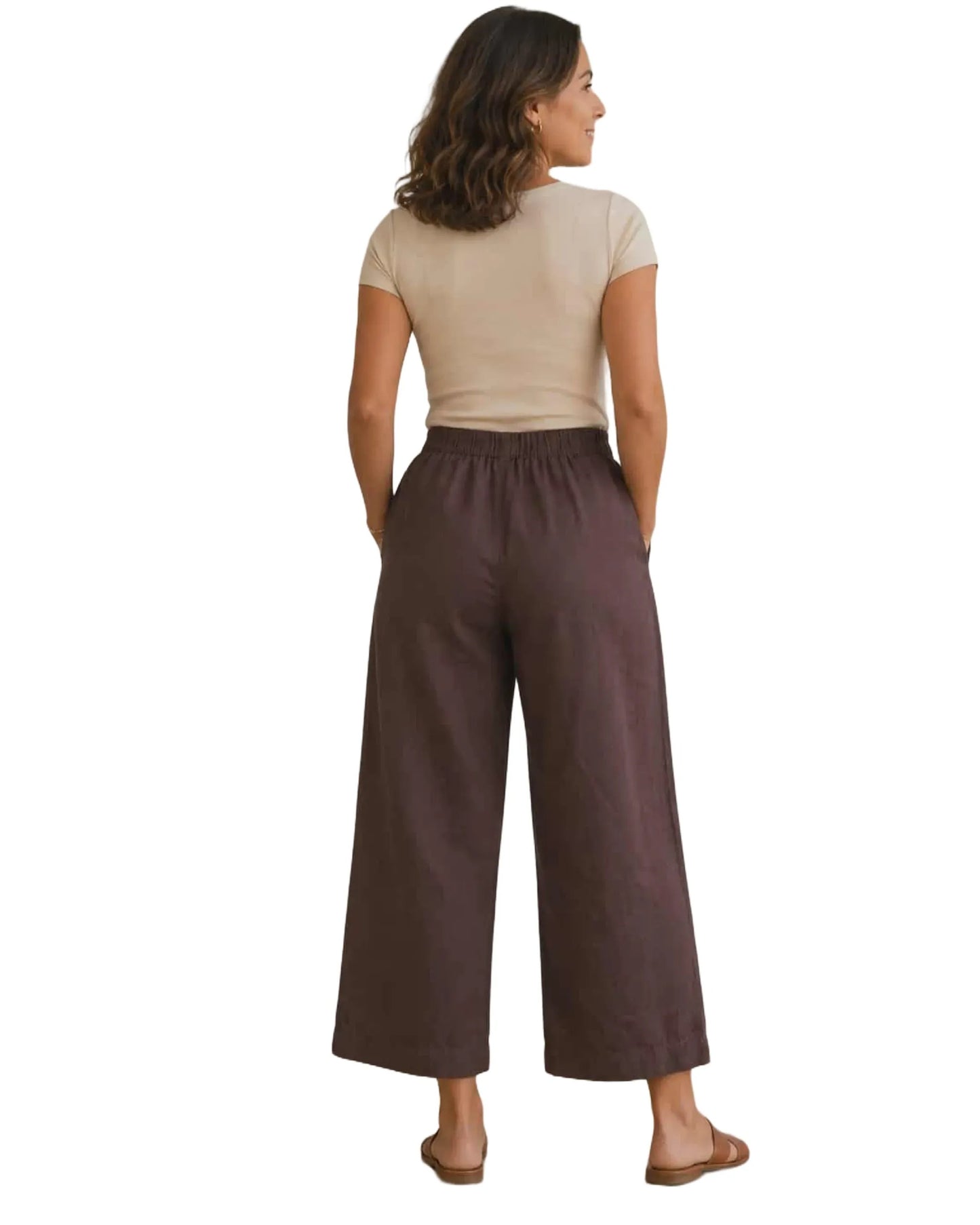 Pantalon 7/8 brun - BRANDTEX