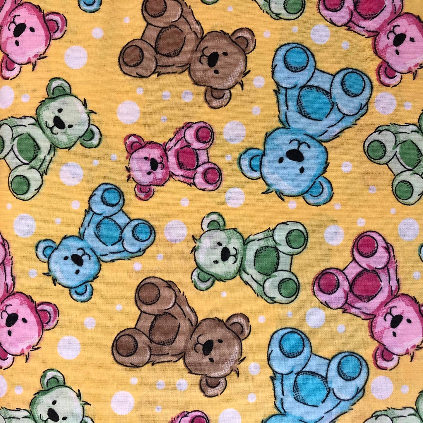 Tissu 100% coton imprimé oursons