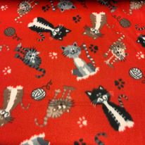 Tissu polar imprimé chats