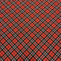 Tissu en flanelle à carreaux rouges