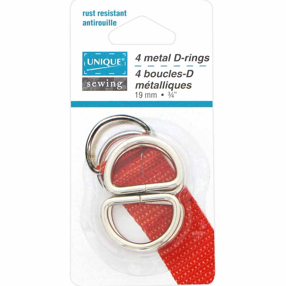 Boucles en D métalliques - Unique Sewing