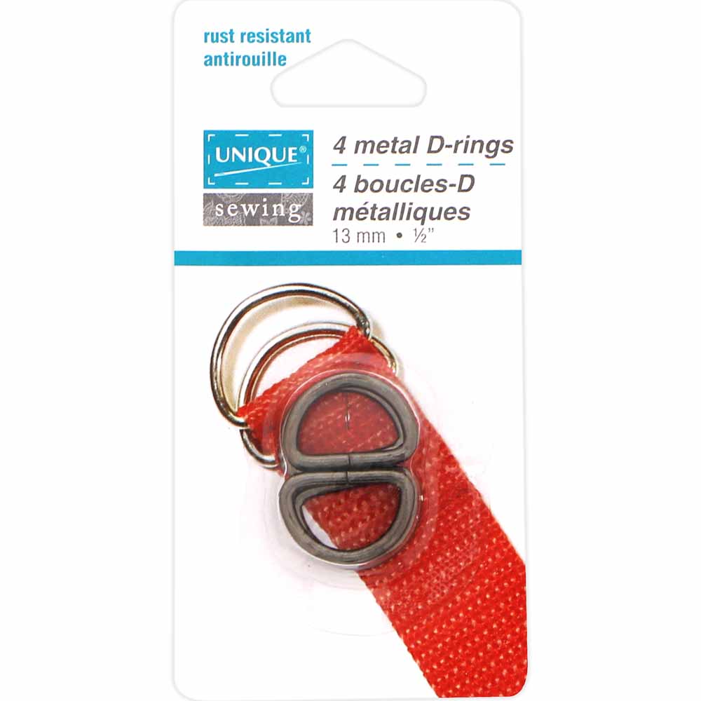 Boucles en D métalliques - Unique Sewing