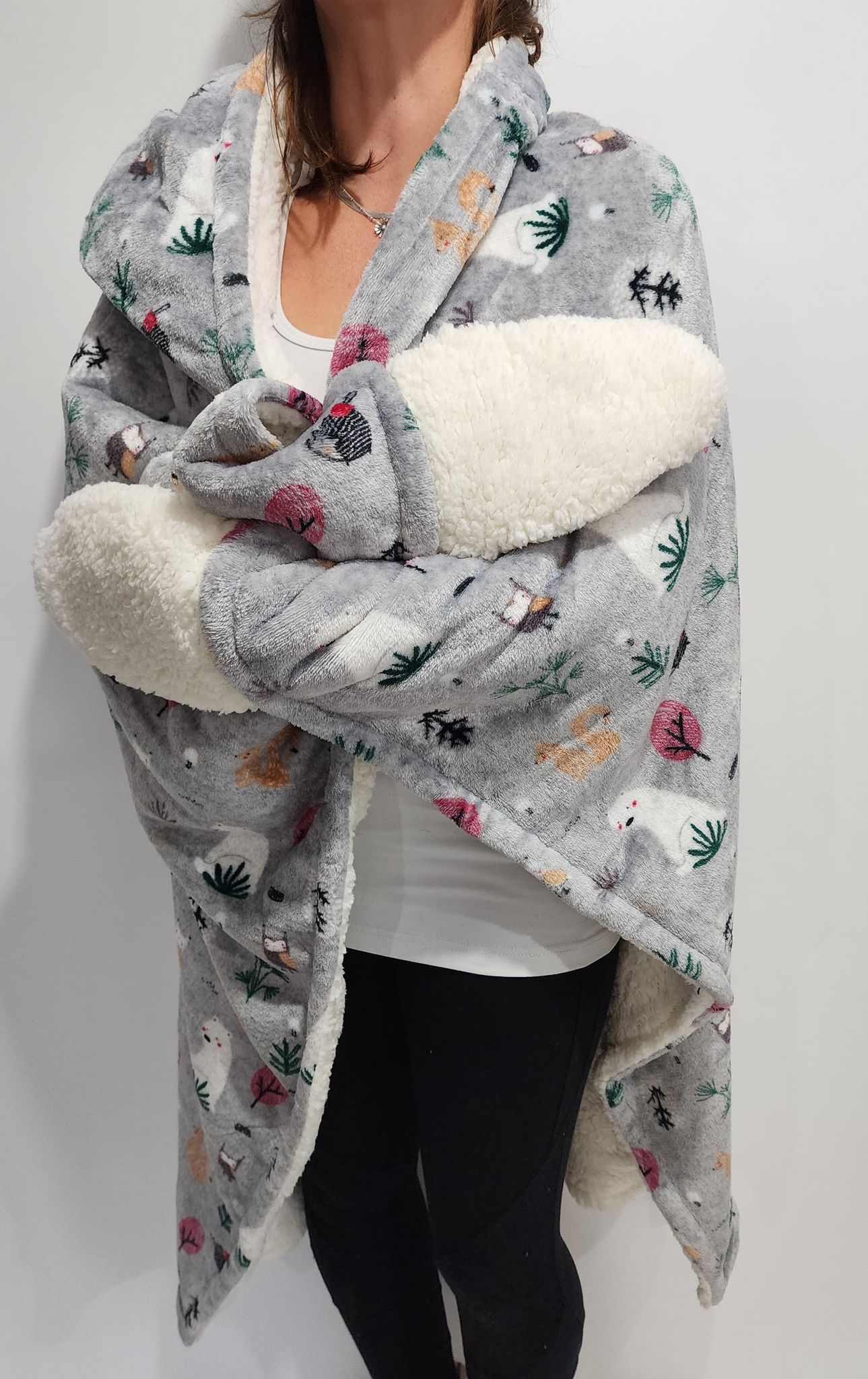 Couverture polaire à capuche - Mandarine & Co.