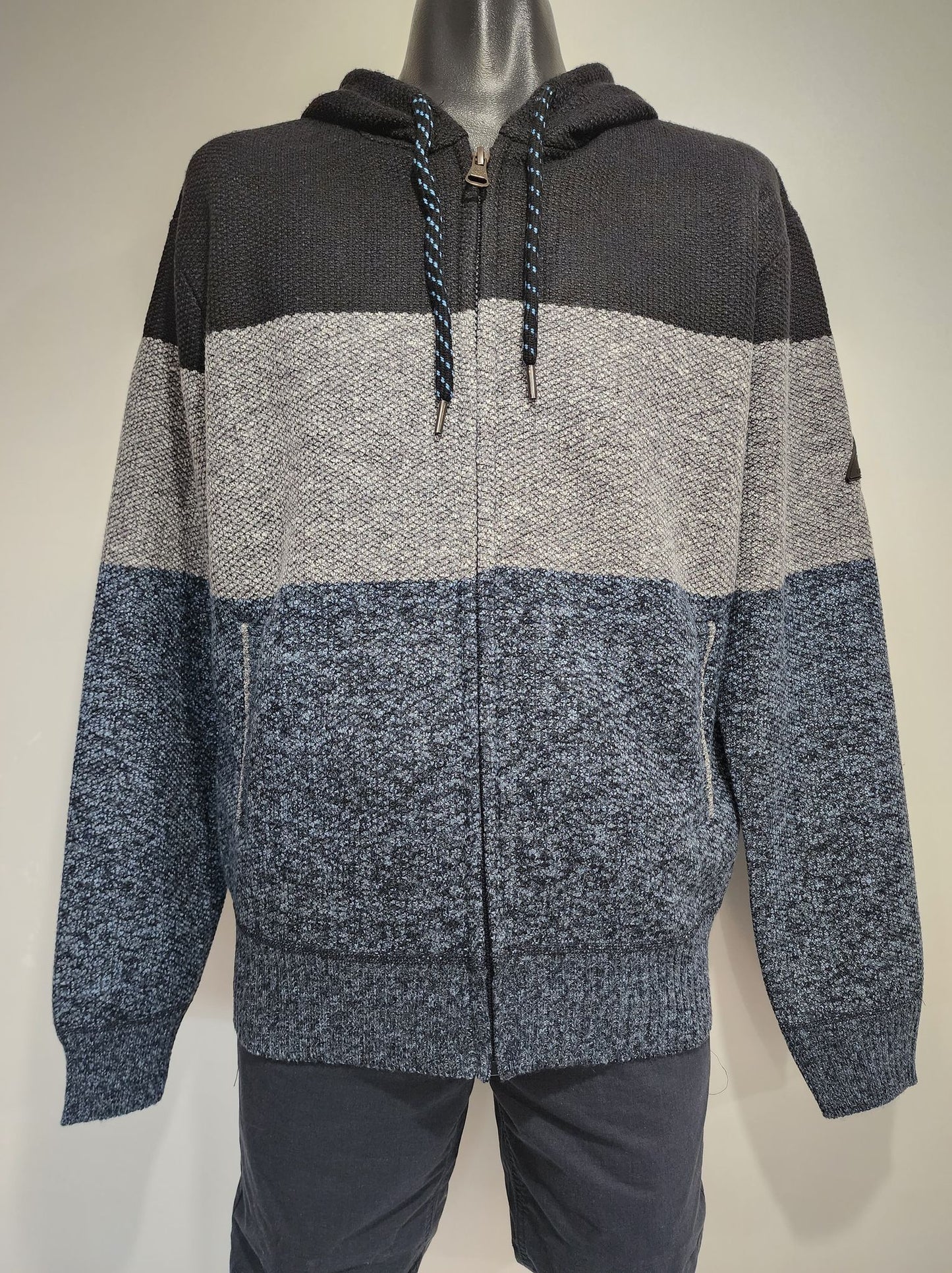 Veste de tricot rayé - Point Zéro