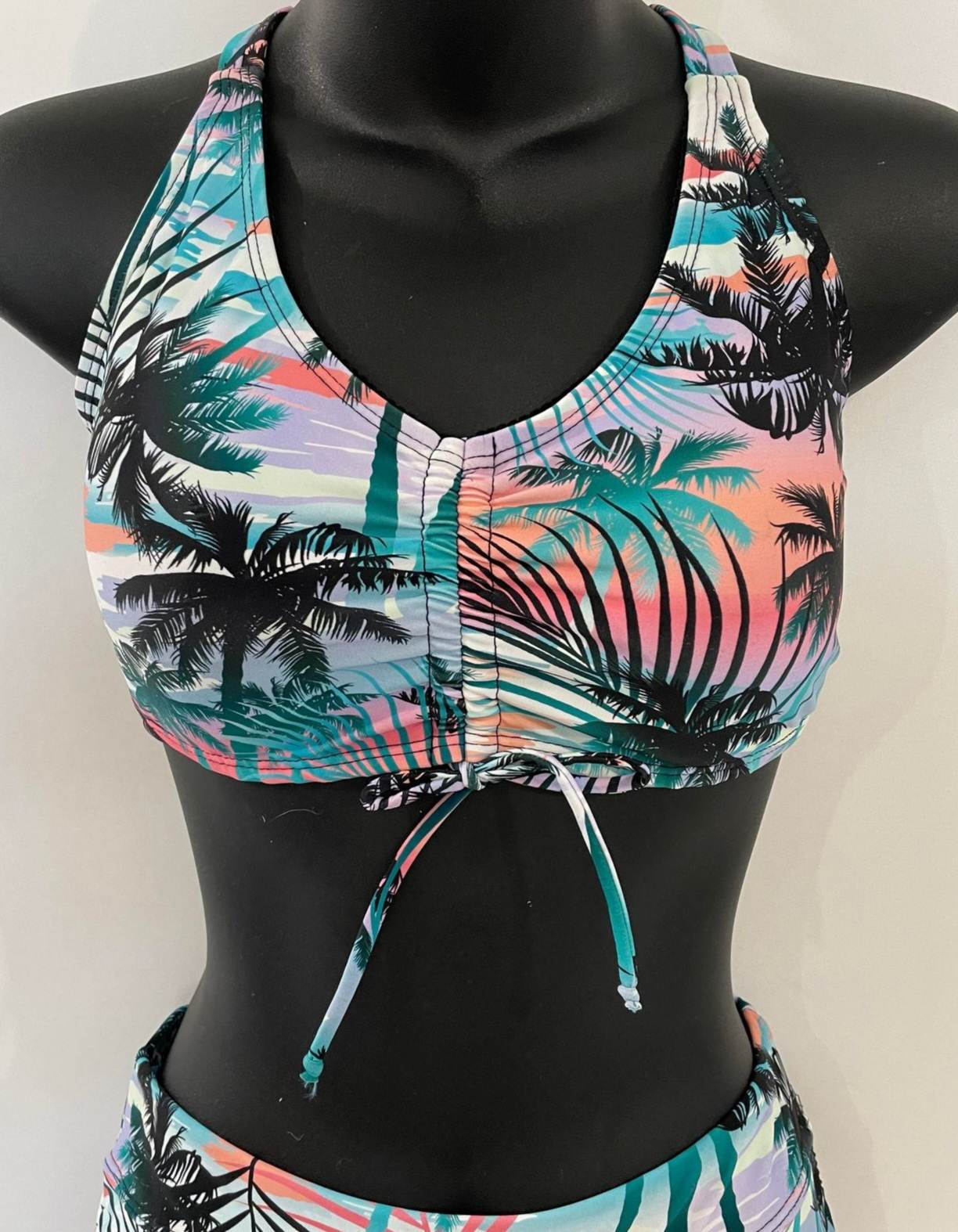 Haut de maillot imprimé de palmiers - Mandarine & Co.