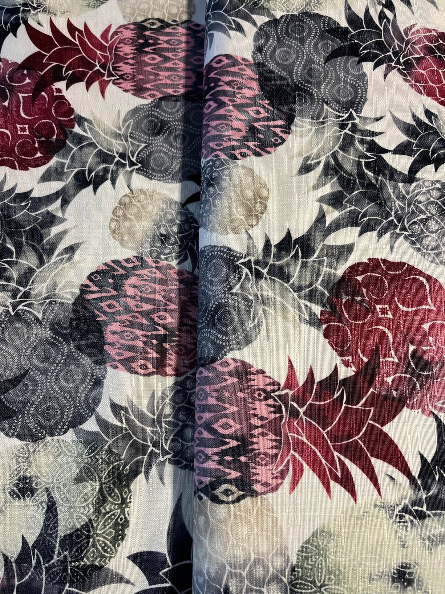 Tissu déco imprimé d'ananas