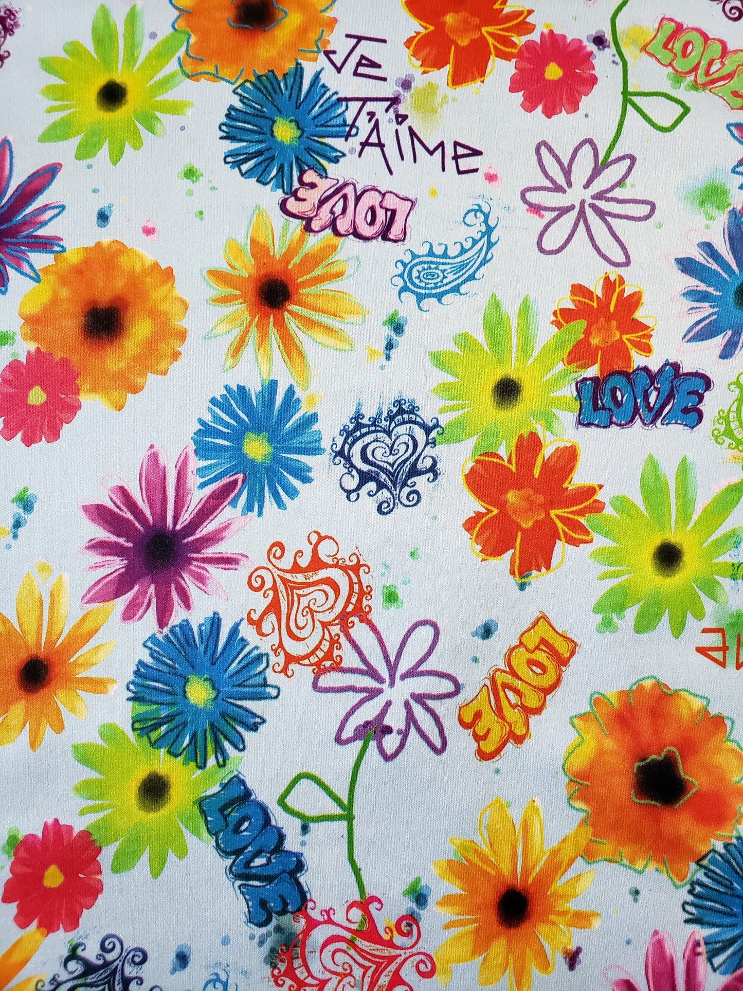 Tissu pul imperméable imprimé fleurs