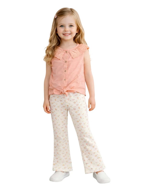 Legging imprimé de fleurs - Mandarine & Co.
