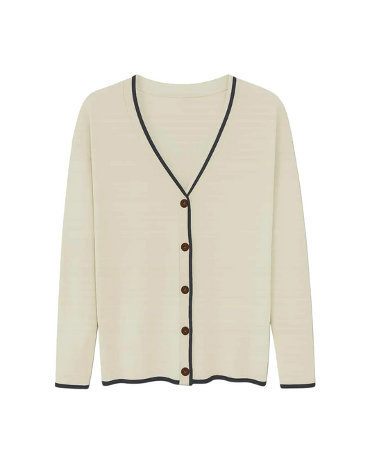 Chandail boutonné blanc cassé - MOSAIIC