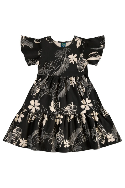 Robe noire avec imprimé - Bee Loop