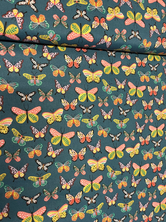 Tissu coton imprimé papillons