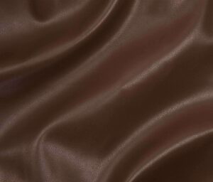 Tissu à vêtement imitation cuirette brune