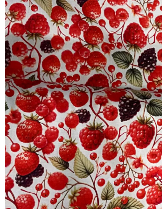 Tissu coton wildberry