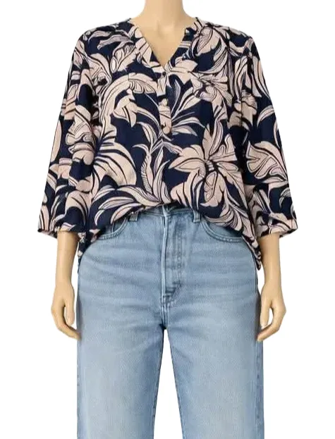Blouse marine imprimé - MOSAIIC