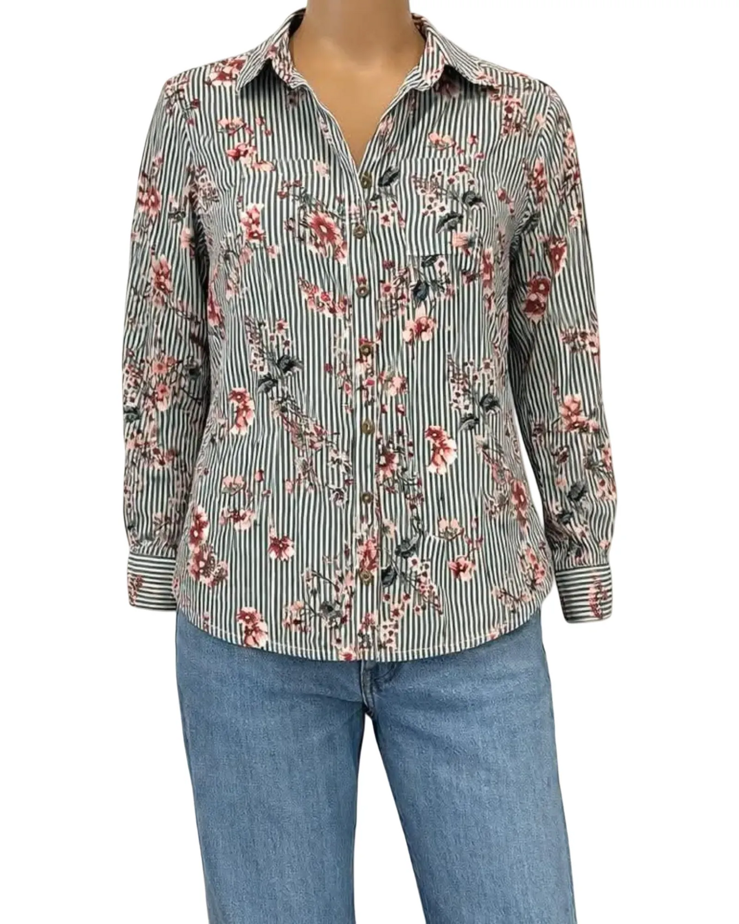 Blouse rayée imprimé fleurie - MOSAIIC