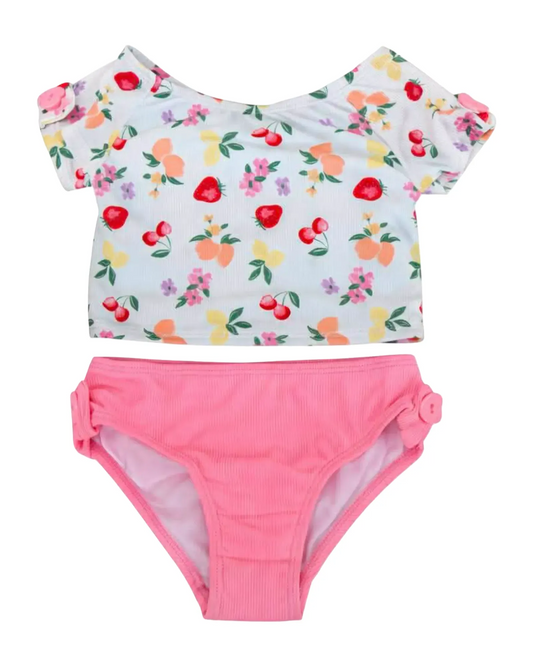 Maillot 2 pièces imprimé de fruits - Mandarine & Co.
