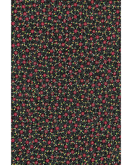 Tissu coton fleuri