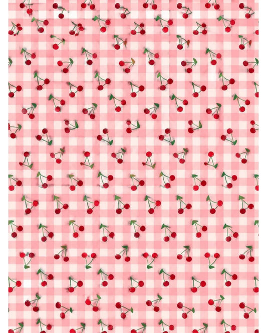 Tissu coton cerises