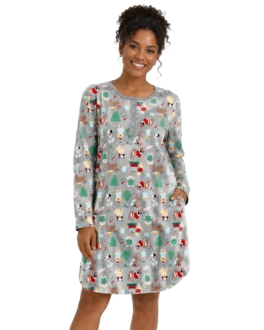 Robe de nuit imprimé - Mandarine & Co.