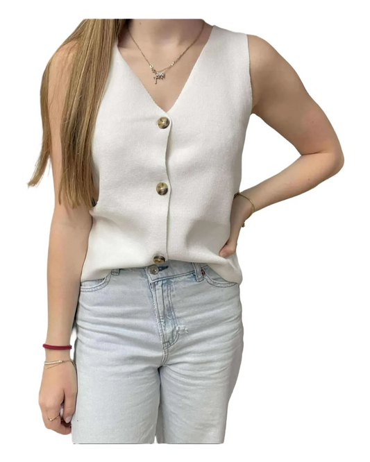 Chandail en tricot sans manches - MOSAIIC