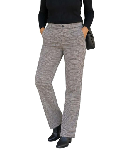 Pantalon à motif pied-de-poule - Fransa