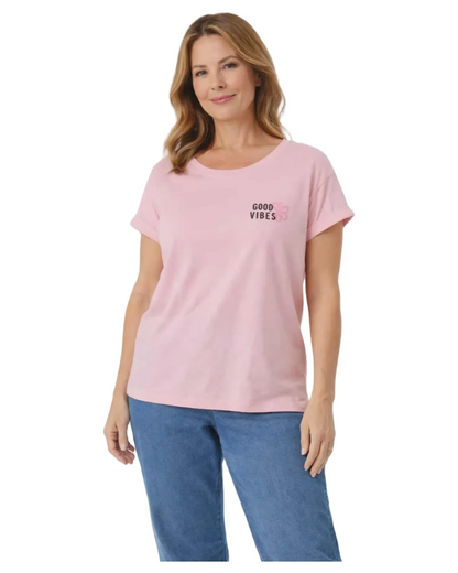 T-shirt rose - Mandarine & Co.