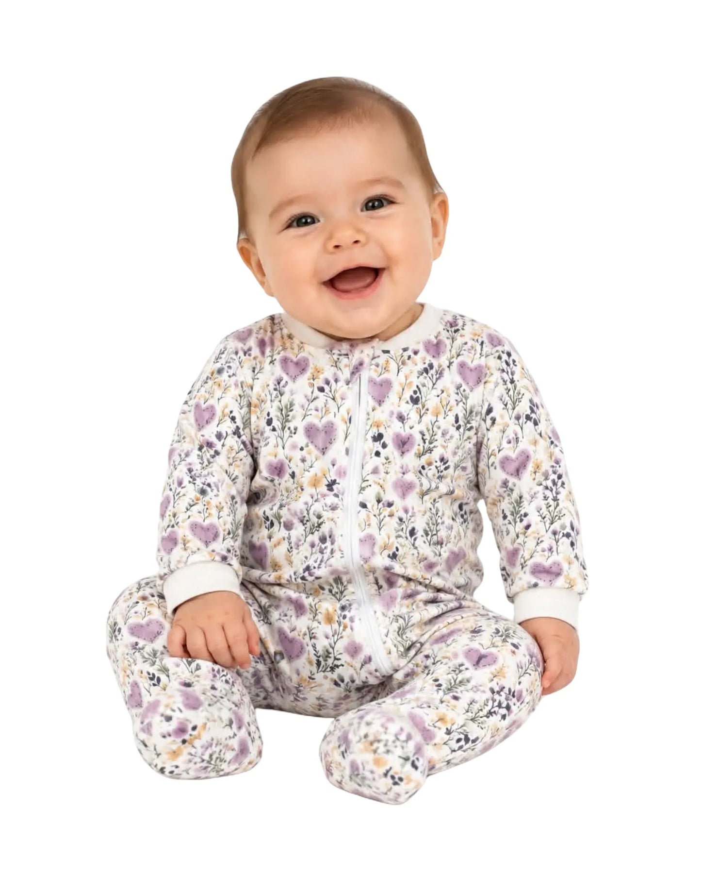Pyjama une pièce imprimé fleurs - Deux par Deux
