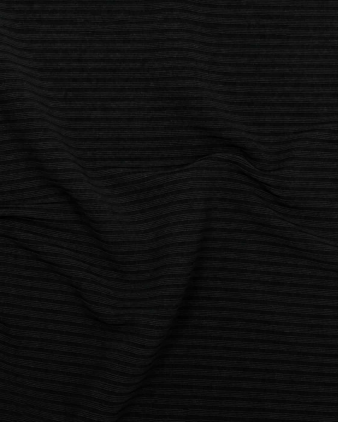 Tissu tricot côtelé noir - Ottoman Knit