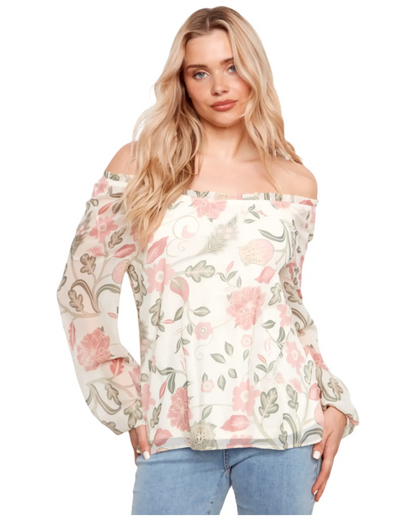 Chandail imprimé de fleurs - Charlie B