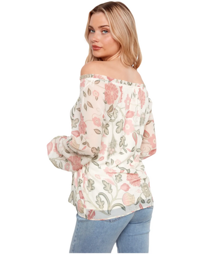 Chandail imprimé de fleurs - Charlie B