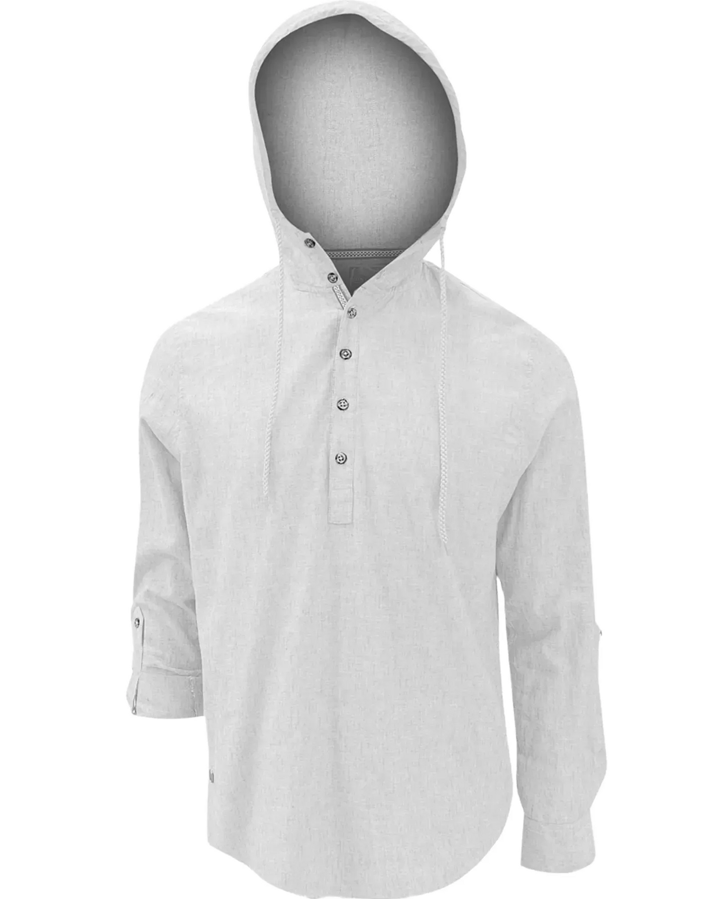 Chemise blanche à capuchon - Point Zéro