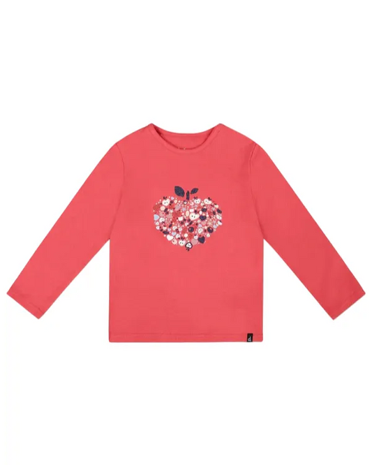 Chandail rouge avec imprimé - Deux par Deux