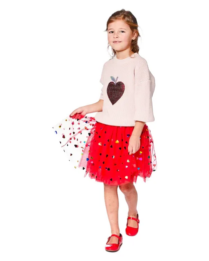 Jupe rouge en tulle - Deux par Deux