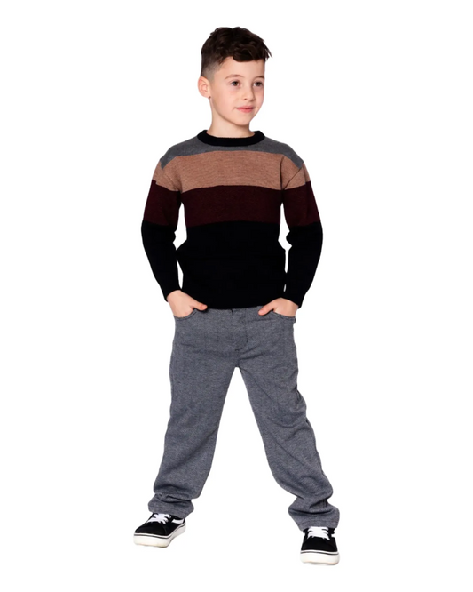 Chandail en tricot rayé - Deux par Deux