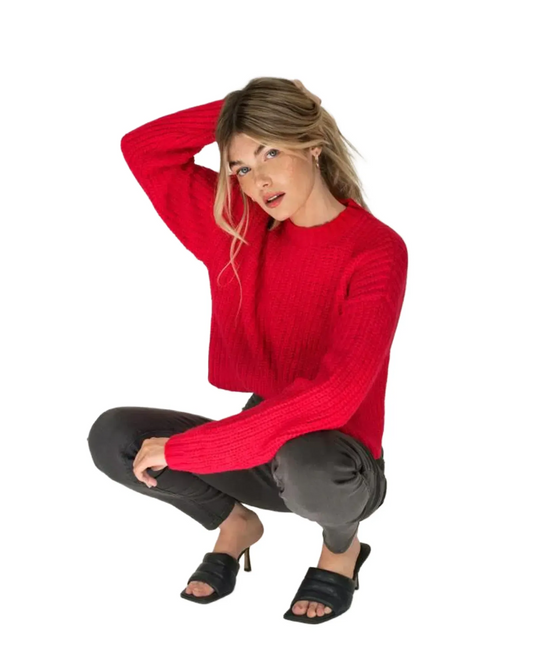 Chandail en tricot rouge - SCHWIING