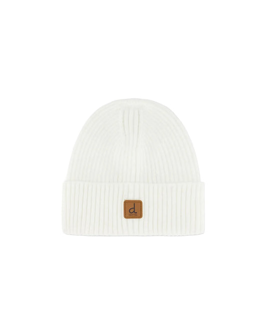 Tuque en tricot blanc cassé - Deux par Deux