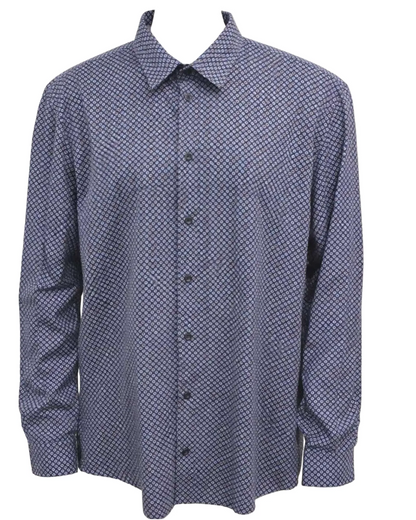 Chemise marine imprimé cercles - Marco