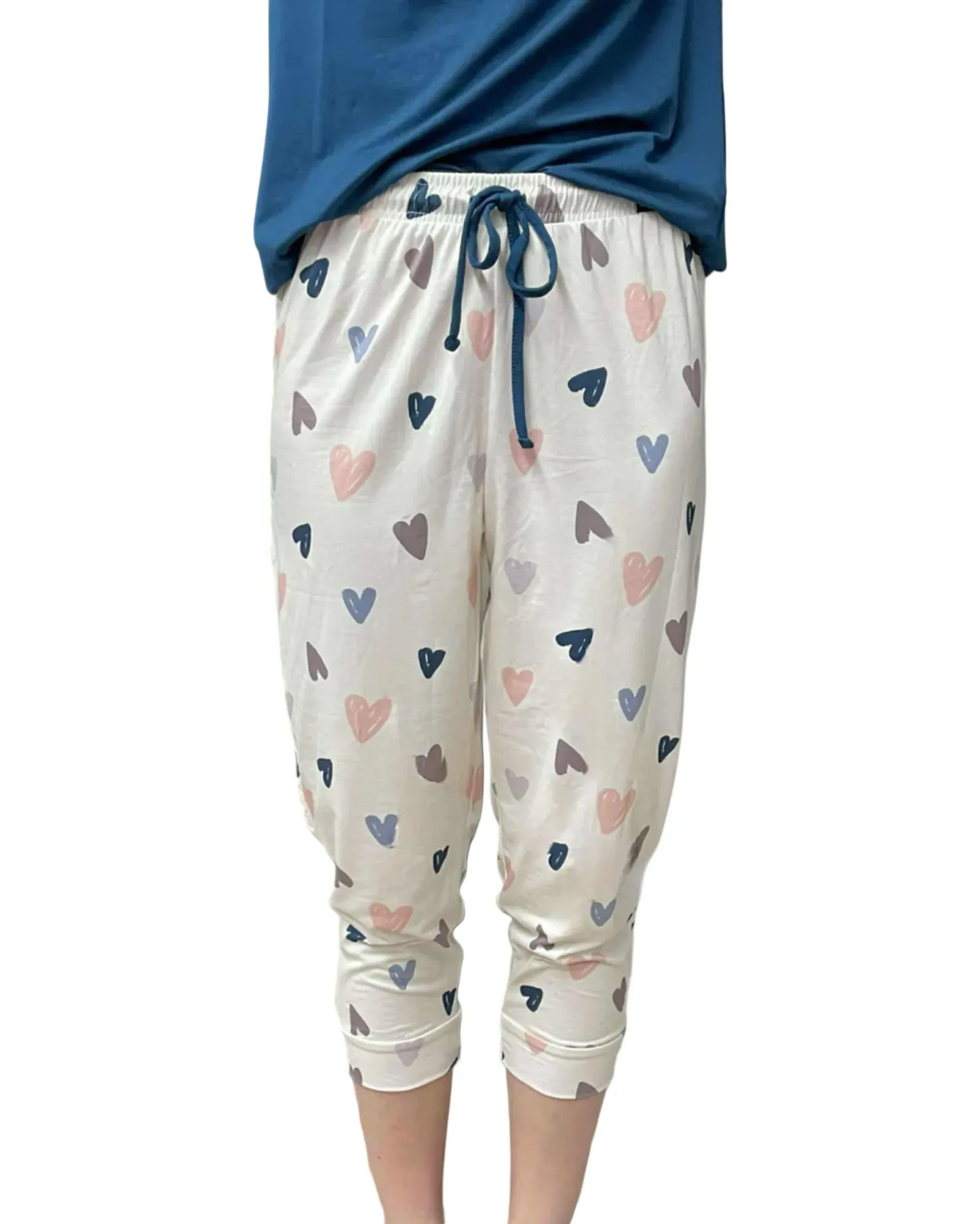 Pantalon de pyjama imprimé de coeurs - MOSAIIC