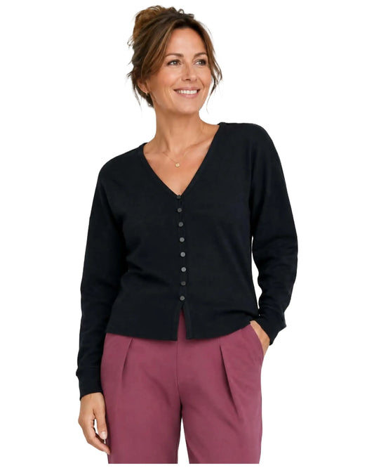 Chandail boutonné noir - Fransa