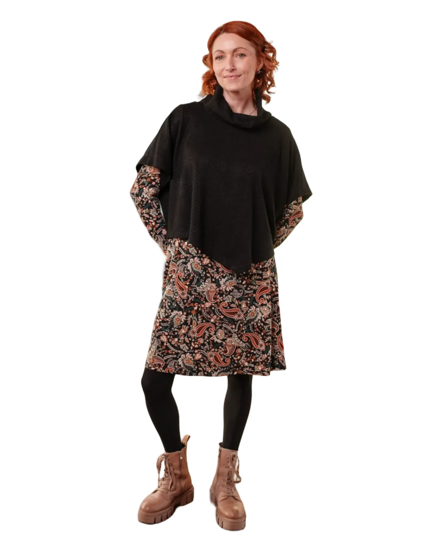 Boléro-poncho noir - Rien ne se perd tout se crée