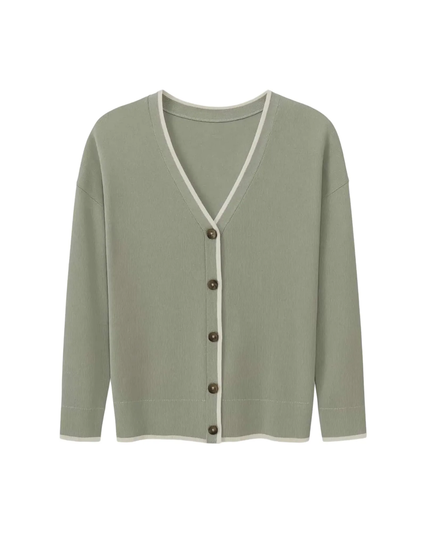 Chandail boutonné vert - MOSAIIC